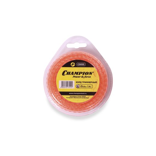 Леска для триммера Champion Square Twist DUO 2 мм × 15 м, витой квадрат