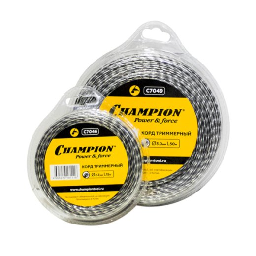 Леска для триммера Champion Tri-twist 2.7 мм × 15 м, витой треугольник