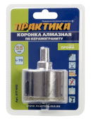 Коронка алмаз. по стеклу и керам. Практика 55х70мм,