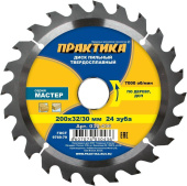 Диск пильный дер. Практика 200х32/30х24