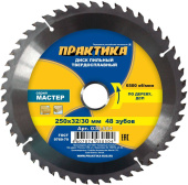 Диск пильный дер. Практика 250х32/30х48