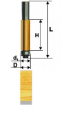 Фреза 10527 кромочная прямая ф 19*25,6 хв,8 мм