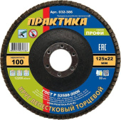 Диск лепестковый шлиф.  125*22 Р100