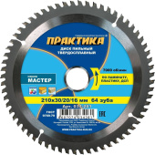 Диск пильный лам. Практика 210х30/20/16х64
