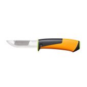 Нож Fiskars для тяжелых работ с точилкой