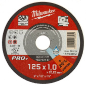 Диск отрезной мет. Milwaukee 125х1.0х22.2 Pro+, 1 шт.