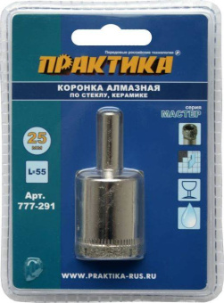 Коронка алмаз. по стеклу и керам. Практика 25 мм (серия Маст