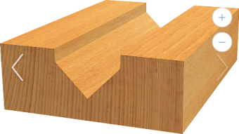 Фреза пазовая V 8x11x60