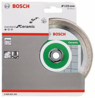 Диск алмазный сплошн. Bosch 125х22.2 Ceramic