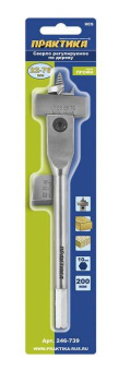 Сверло по дер. регулируемое Практика 22-76х200