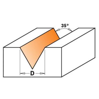 Фреза для гравирования CMT D=6.0 I=8.5 S=6.0 L=60.0