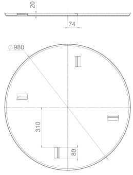 Затирочный диск GROST d-980 mm