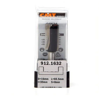 Фреза пазовая прямая CMT D=16.0 I=30.0 S=8.0 L=66.5