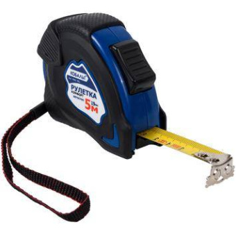 Рулетка КОБАЛЬТ Комфорт 5м x 19мм обрезиненный корпус (автос