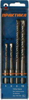 Набор буров sds-plus Практика, 4 шт. (серия Мастер)