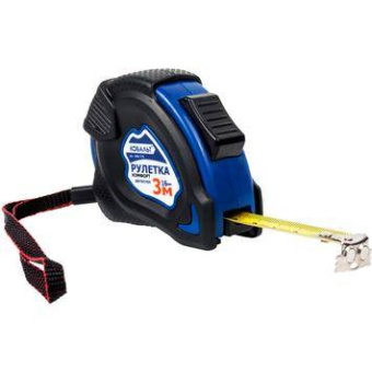 Рулетка КОБАЛЬТ Комфорт 3м x 16мм обрезиненный корпус (автос