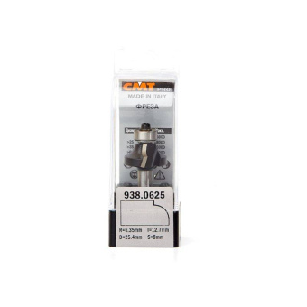 Фреза радиусная (н. подш.) CMT D=25.4 I=12.7 S=8.0 R=6.35