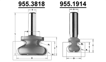 Фреза профильная CMT D=19.0 I=19.1 S=8.0 L=57