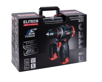 Аккумуляторная дрель-шуруповерт Elitech HD CD 16L2 (E2201.039.01)