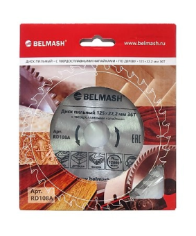 Диск пильный BELMASH 125х22.2х20мм 36T