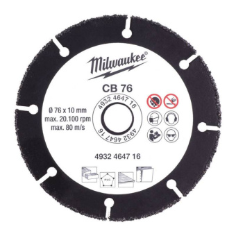 Диск по дер. Milwaukee 76х10