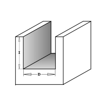 Фреза пазовая прямая CMT D=20.0 I=20.0 S=8.0 L=50.0
