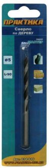 Сверло по дереву ПРАКТИКА   5 х 90 мм (1шт.) серия Мастер