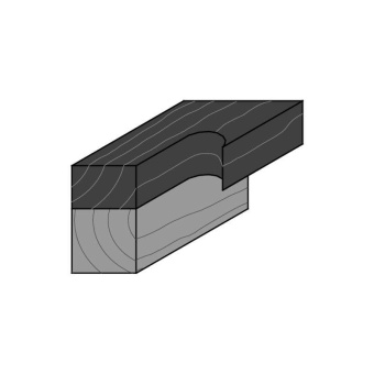 Фреза обгонная (н. подш.) CMT D=12.7 I=25.4 S=8.0 L=71.0