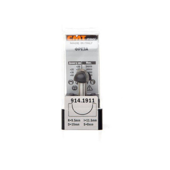 Фреза радиусная CMT D=19.0 I=11.5 S=8.0 R=9.50