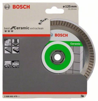 Диск алмазный сплошн. турб. Bosch 125х22.2 Ceramic