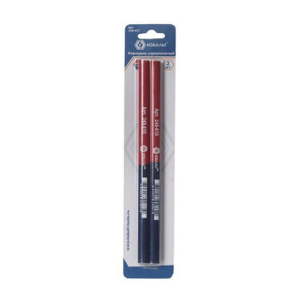 Карандаш строительный КОБАЛЬТ 2-х цветный, красный/синий 180